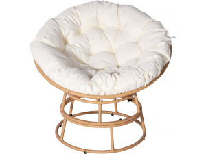 Papasan Sessel für drinnen und draußen im Loveseat-Stil "Bali" - Ø91cm - Beige