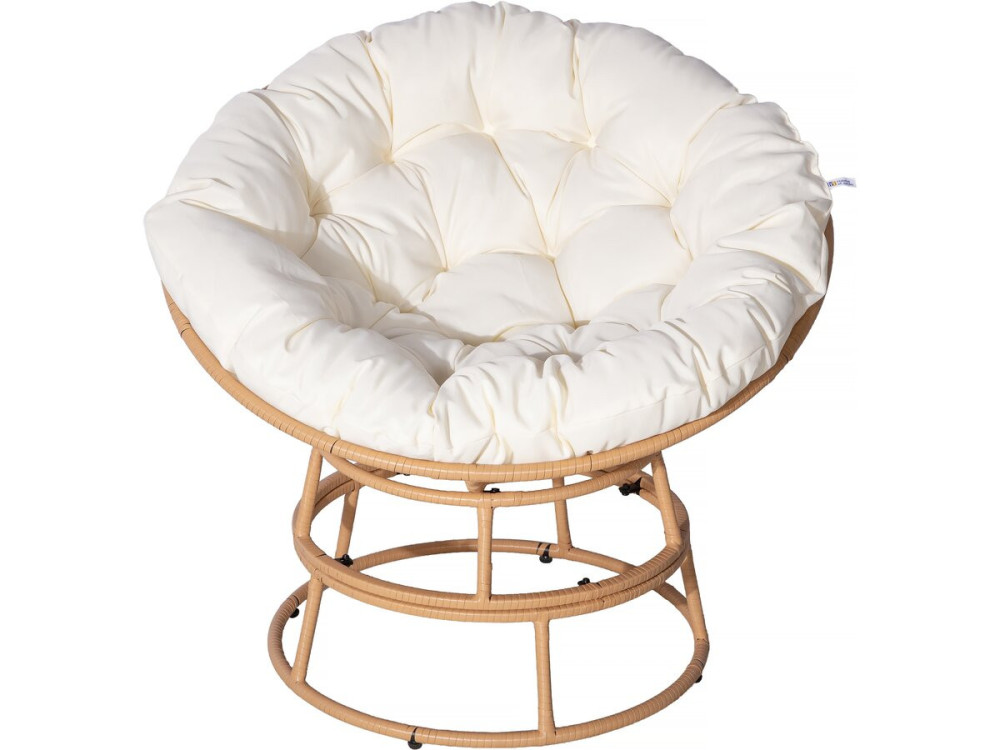 Papasan Sessel für drinnen und draußen im Loveseat-Stil "Bali" - Ø91cm - Beige