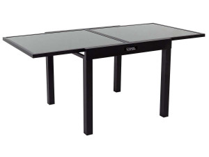 Ausziehbarer Gartentisch aus Aluminium "Porto 8" - Phoenix - Schwarz