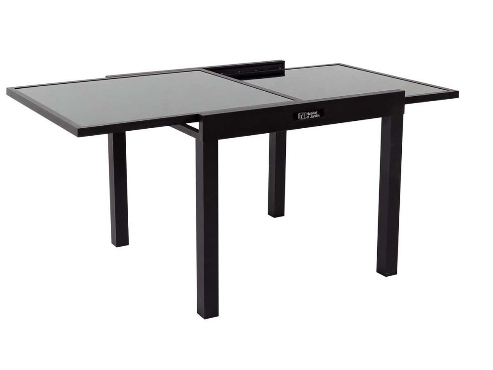 Ausziehbarer Gartentisch aus Aluminium "Porto 8" - Phoenix - Schwarz