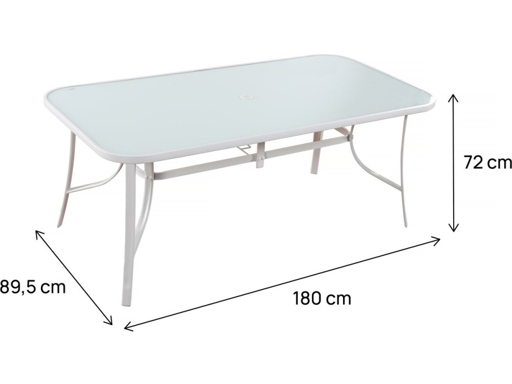 Gartentisch "Cordoba" - Phoenix - 8 Personen - Weiß