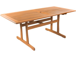 Gartentisch "Osaka" - 180 x 90 cm - Naturholz