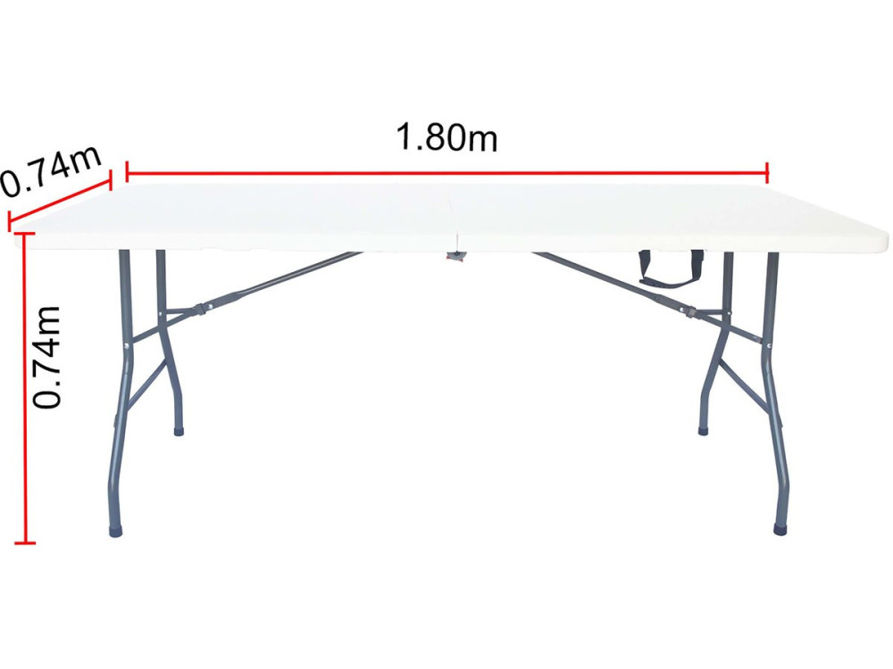 Klapptisch für Garten "Foldy" - 180 x 74 x 74 cm - Weiß