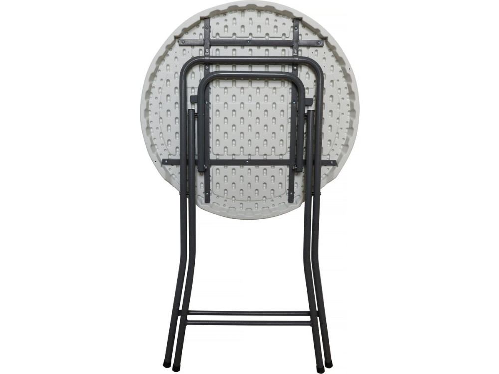 Klappbarer Tisch aus Kunststoff Ø 80 cm "Lili" - Weiß