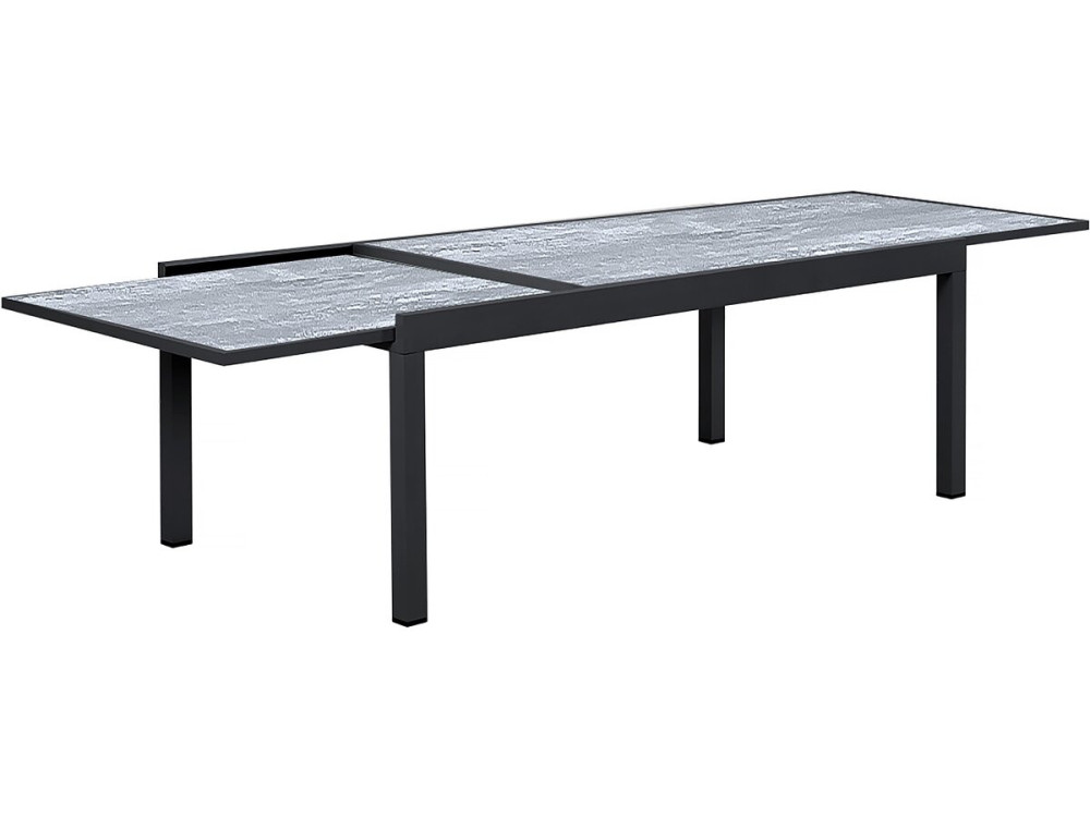 Gartentisch ausziehbar aus Aluminium "Lagos" - 200/320 x 105 x 76 cm - Grau