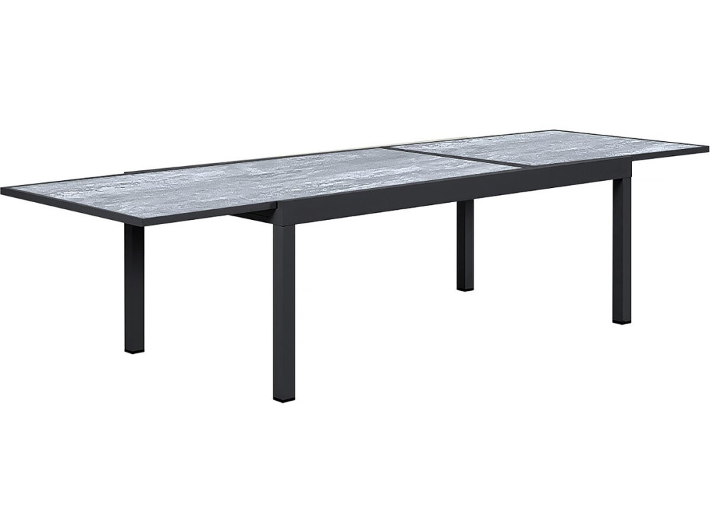 Gartentisch ausziehbar aus Aluminium "Lagos" - 200/320 x 105 x 76 cm - Grau