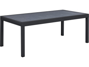 Gartentisch ausziehbar aus Aluminium "Lagos" - 200/320 x 105 x 76 cm - Schwarz