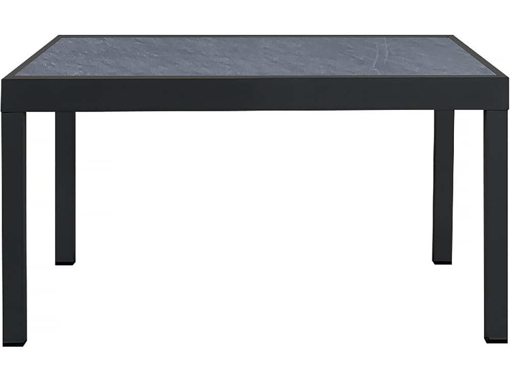 Gartentisch aus Aluminium ausziehbar "Lagos" - 140/280 x 90 x 76 cm - Schwarz