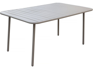 Gartentisch aus Metall „Bilbao“ – 150 x 90 x 71 cm – Taupe