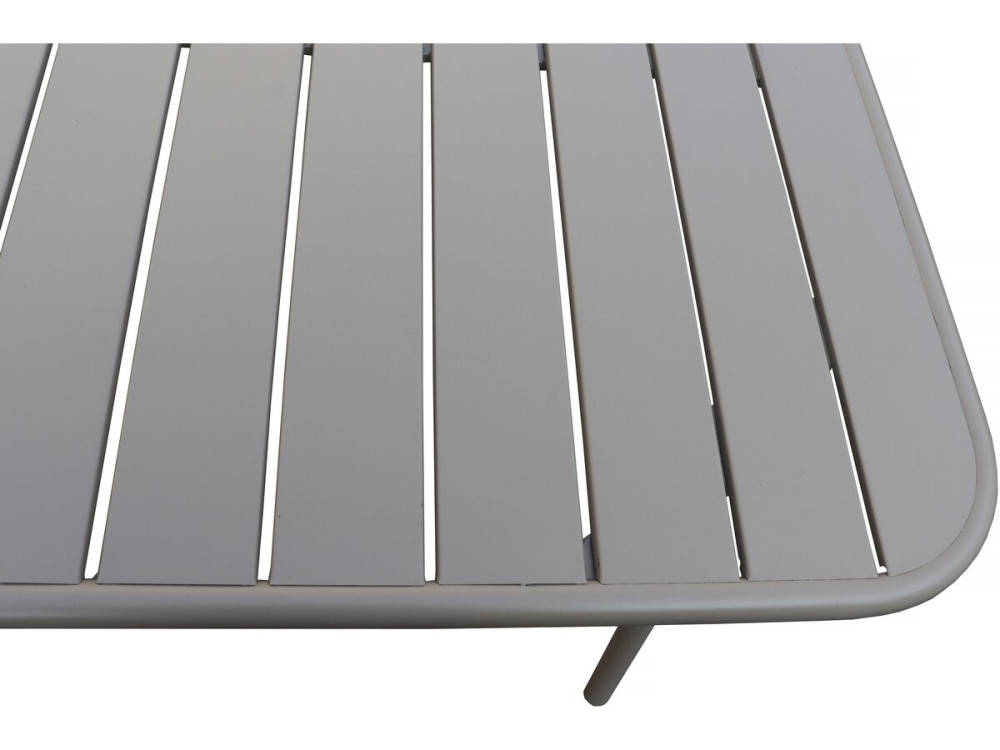 Gartentisch aus Metall „Bilbao“ – 150 x 90 x 71 cm – Taupe