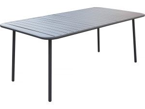 Gartentisch aus Metall „Bilbao“ – 180 x 90 x 71 cm – Grau