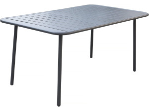 Gartentisch aus Metall „Bilbao“ – 150 x 90 x 71 cm – Grau