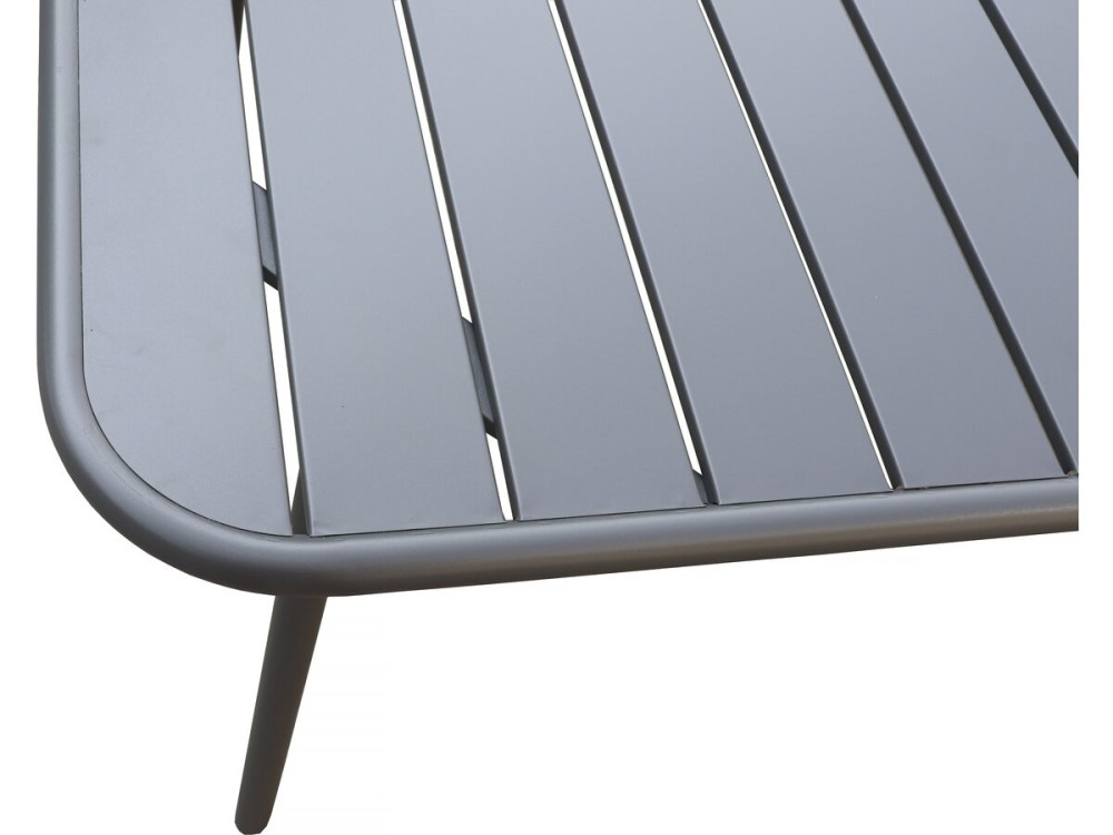 Gartentisch aus Metall „Bilbao“ – 150 x 90 x 71 cm – Grau