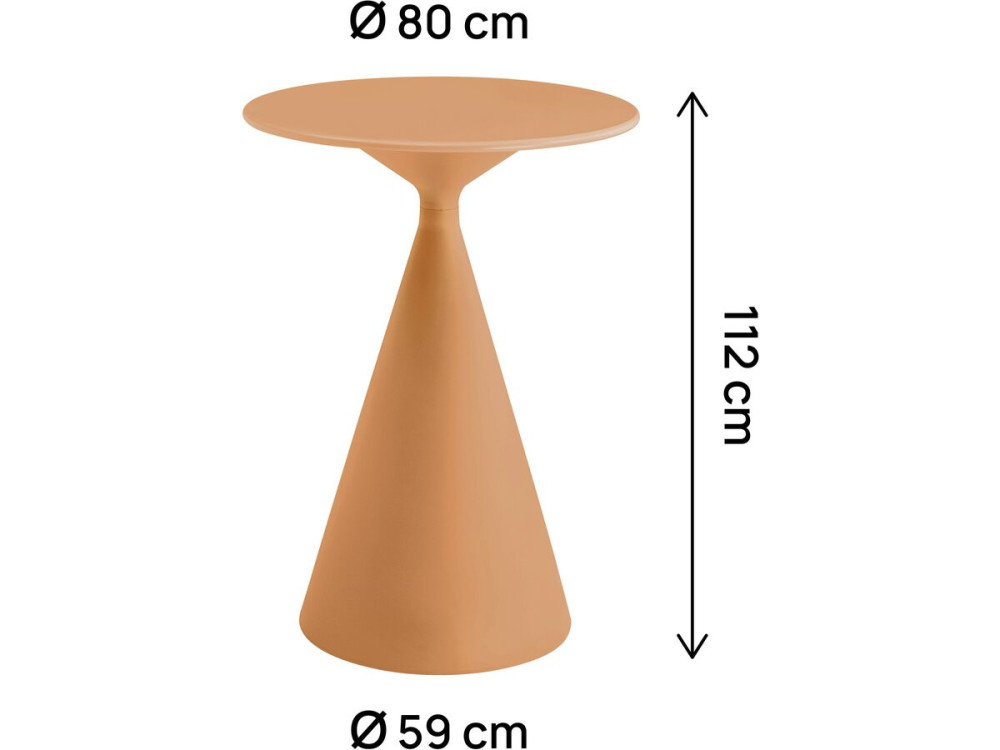 Garten-Bistro-Hochtisch ⌀80 cm "Néora" - Orange