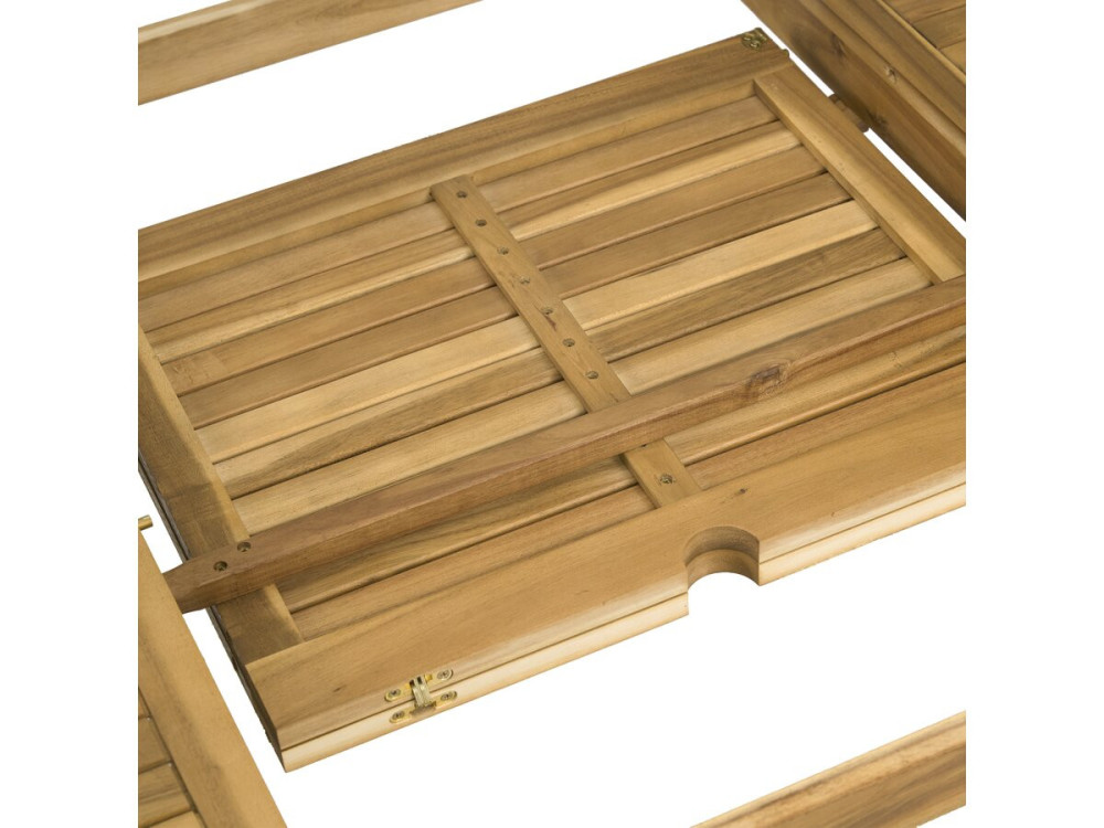 Ausziehbarer Gartentisch aus Holz 180/240 cm "Valladolid" - 6 bis 10 Plätze - Braun