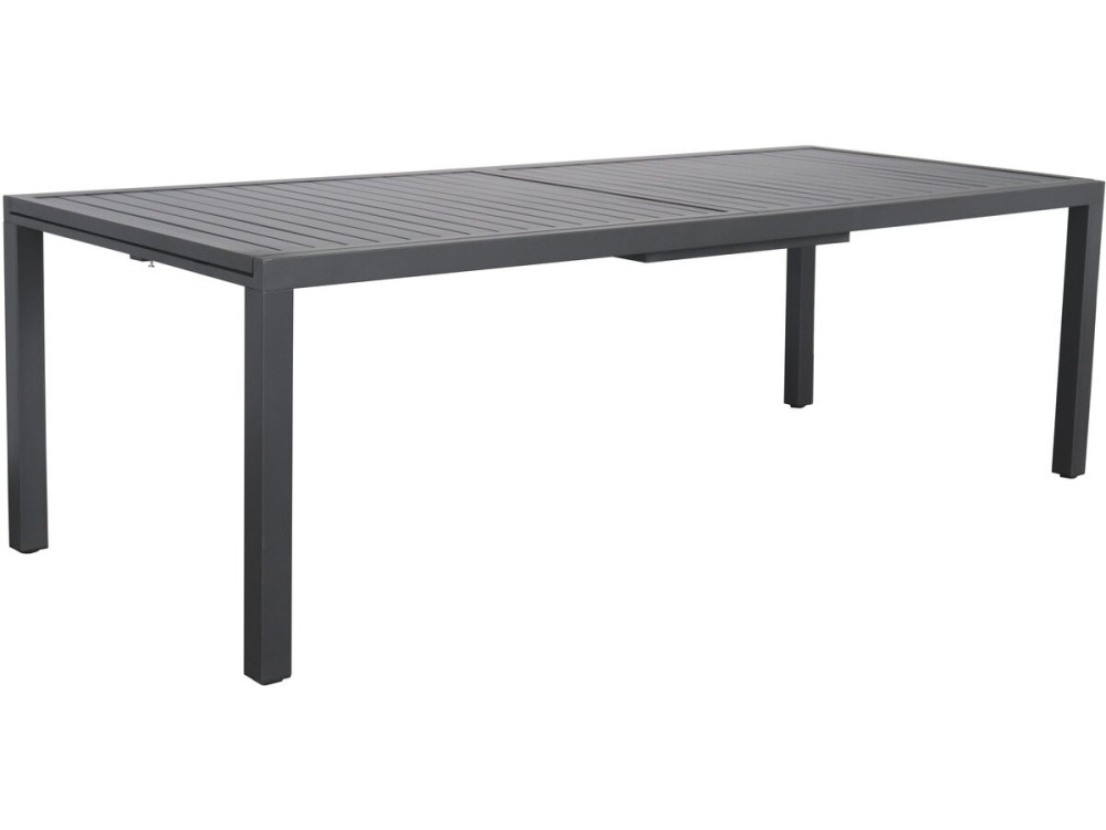 Ausziehbarer Gartentisch aus Metall "Salou" - 240/300 x 100 x 75 cm - Grau