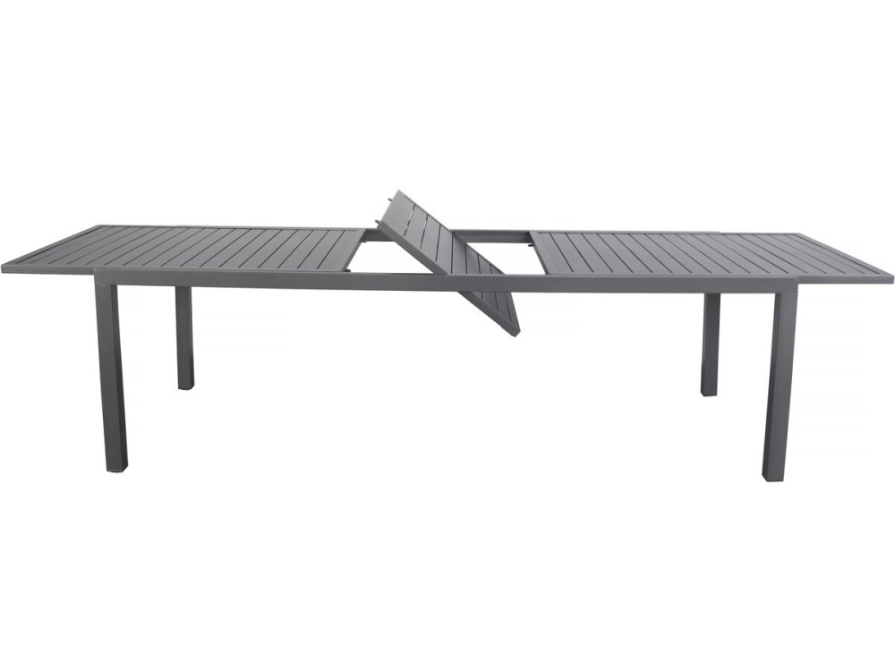Ausziehbarer Gartentisch aus Metall "Salou" - 240/300 x 100 x 75 cm - Grau