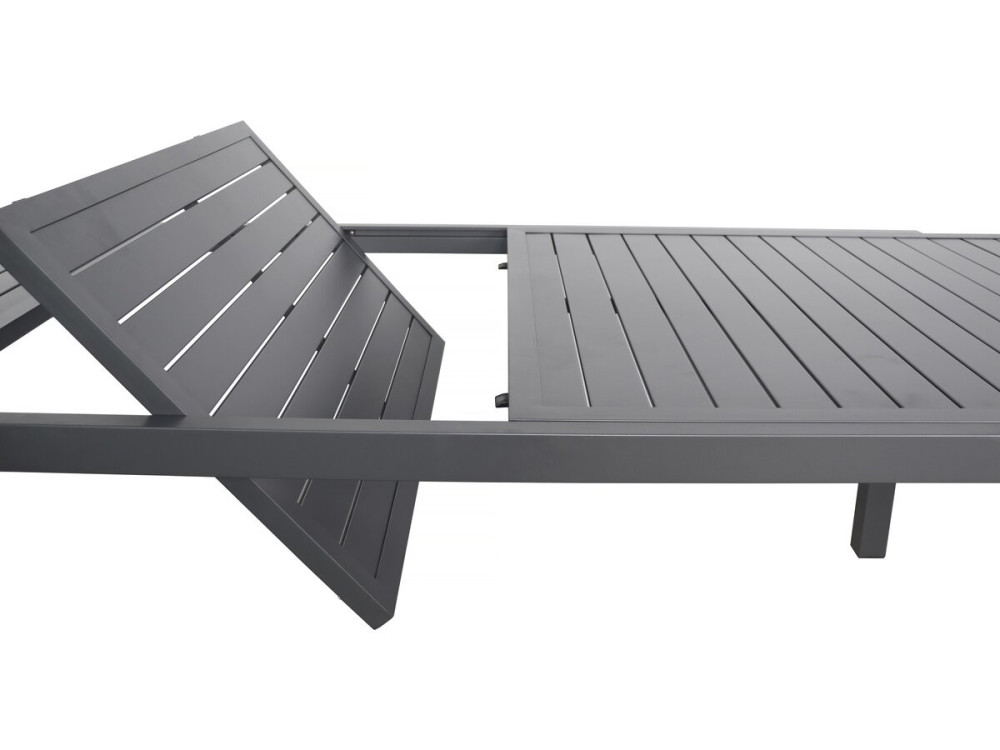 Ausziehbarer Gartentisch aus Metall "Salou" - 240/300 x 100 x 75 cm - Grau