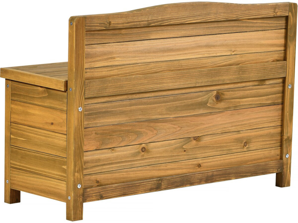 Holztruhenbank "Ben" - 90 x 33 x 60 cm - Braun