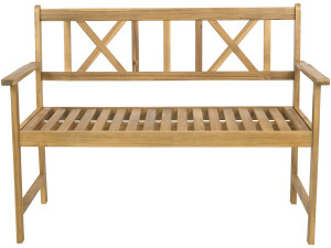 Gartenbank aus Holz 120 cm "Surabaya" - 2 Sitzplätze - Braun