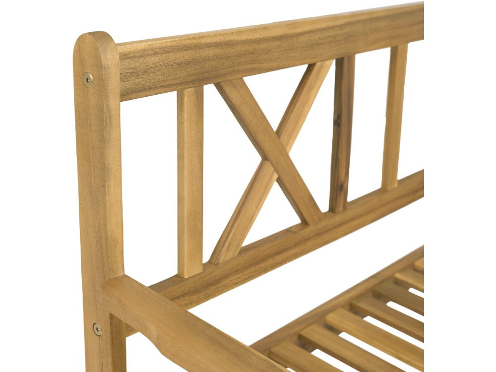 Gartenbank aus Holz 120 cm "Surabaya" - 2 Sitzplätze - Braun