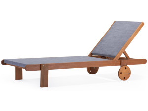 Sonnenliege aus Tropenholz "Saigon" - Maple - Grau