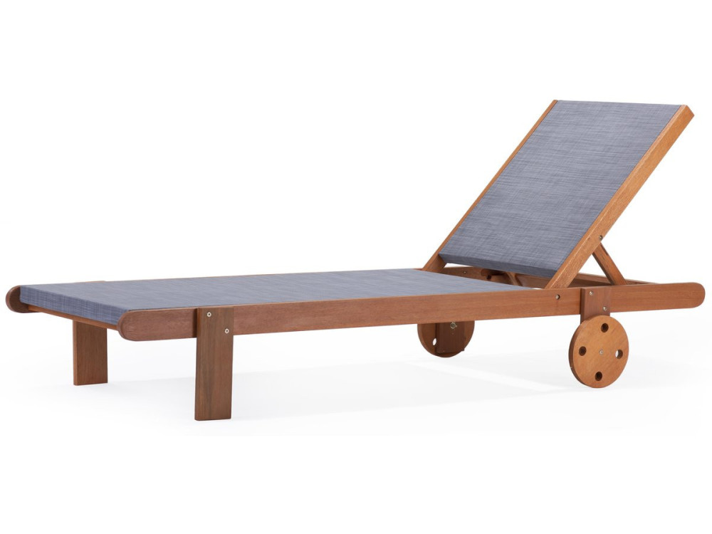 Sonnenliege aus Tropenholz "Saigon" - Maple - Grau