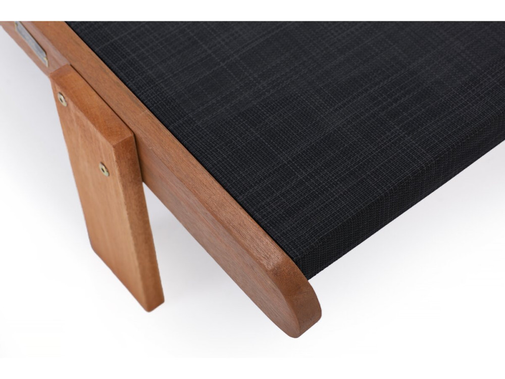 Sonnenliege aus Tropenholz "Saigon" - Maple - Schwarz
