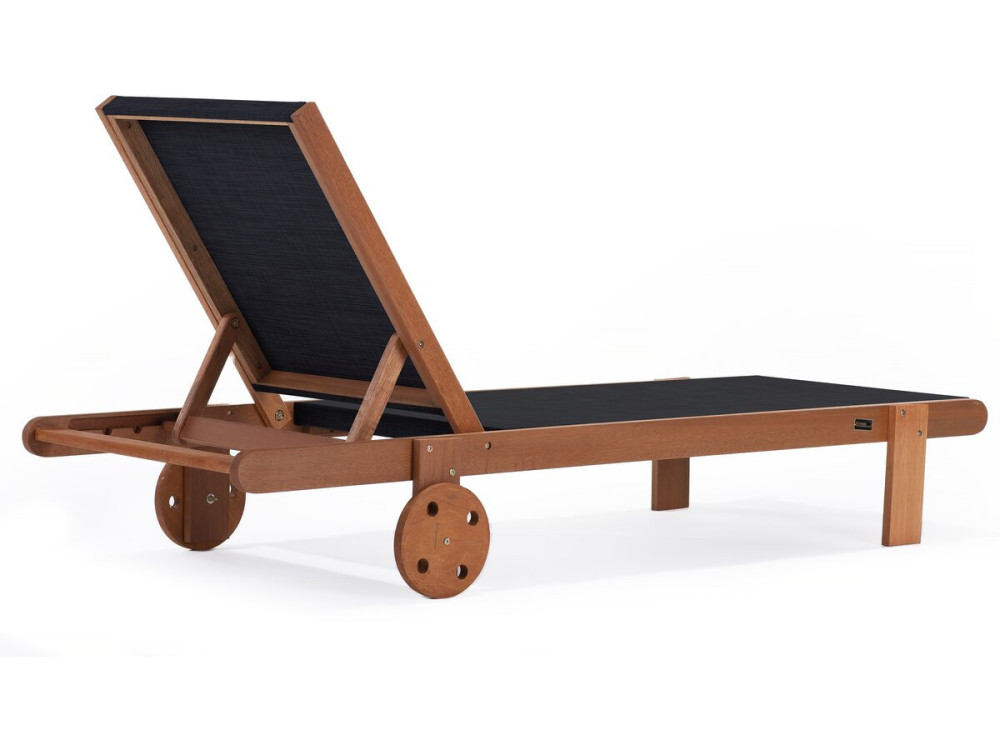 Sonnenliege aus Tropenholz "Saigon" - Maple - Schwarz