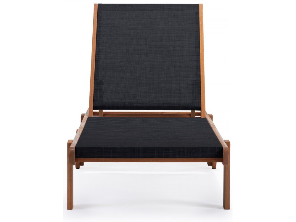 Sonnenliege aus Tropenholz "Saigon" - Maple - Schwarz