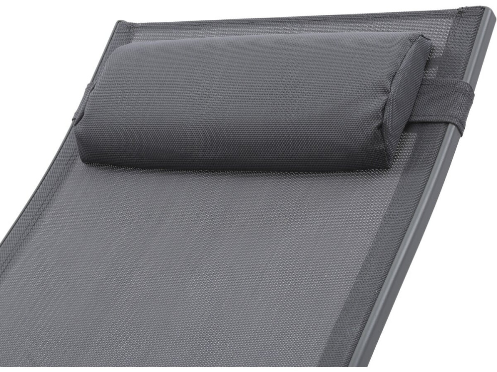 Sonnenliege aus Aluminium "Beauty" - Phoenix - Dunkelgrau/Silberfarben - 2er-Set