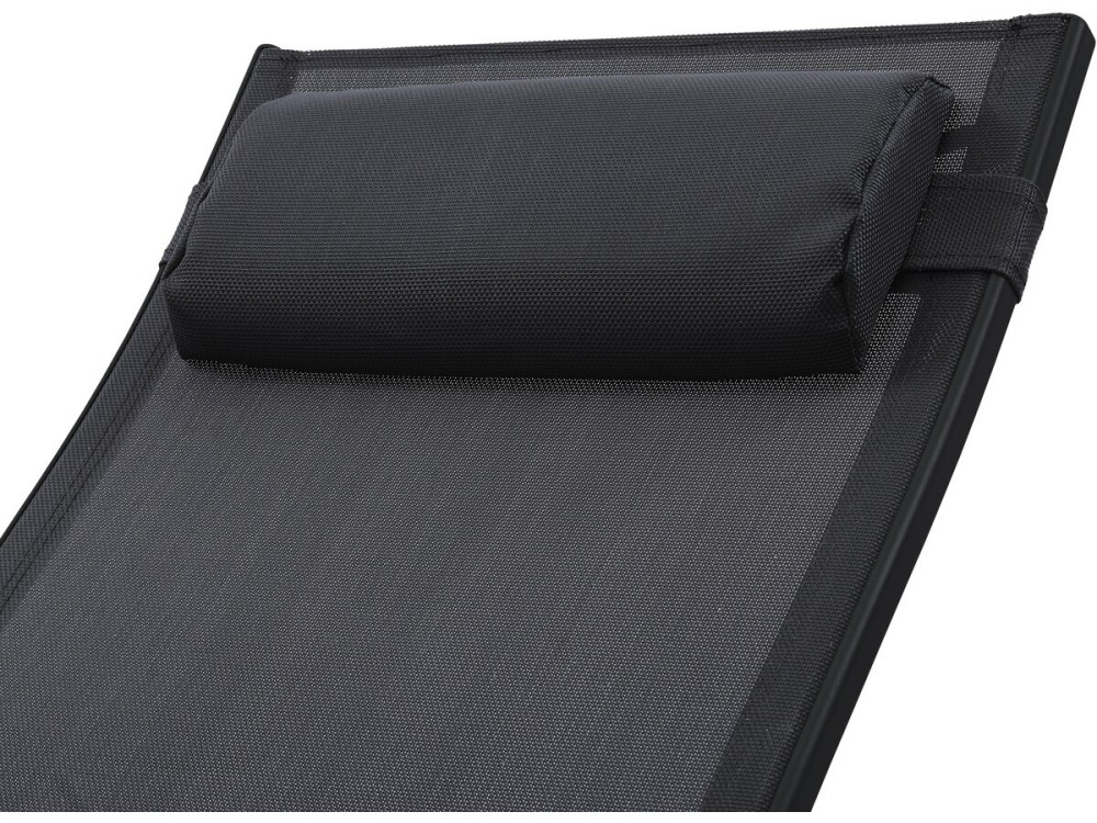 Sonnenliege aus Aluminium 2er-Set Beauty "Phoenix" Schwarz