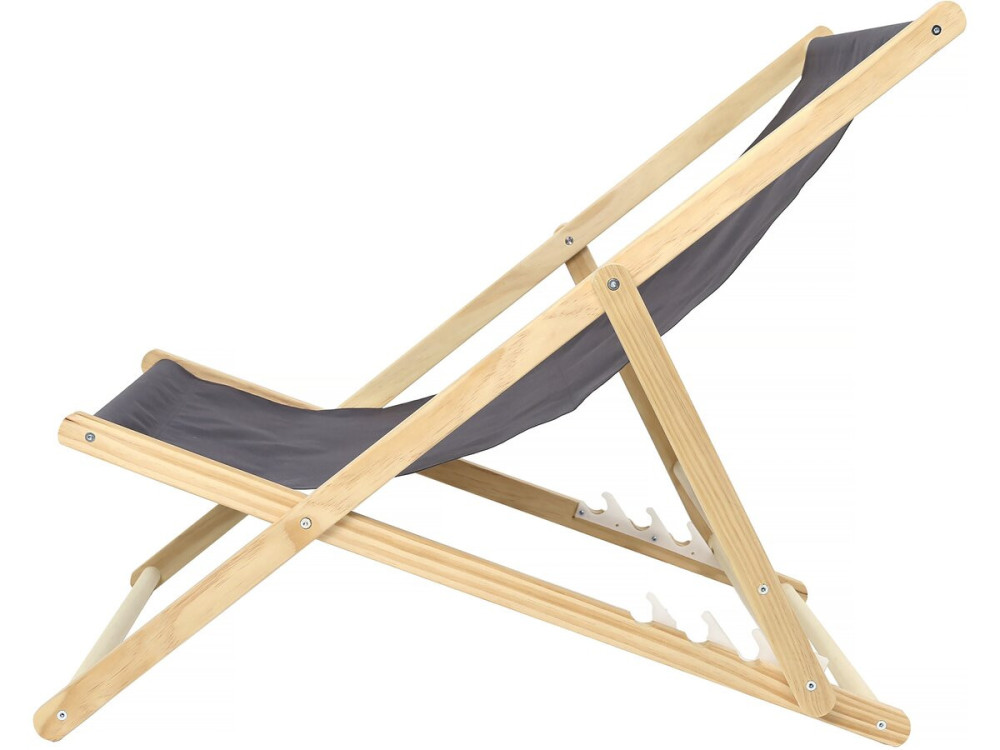 Liegestühle aus Holz 2er-Set "Chilienne" - 107 x 56,5 x 81 cm - Grau