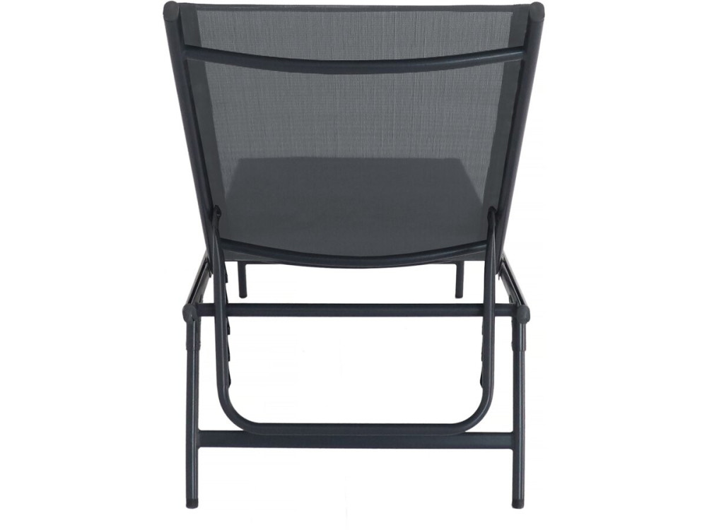 2er-Set Sonnenliegen aus Metall "Sublima" - 180 x 54 x 104 cm - Anthrazit