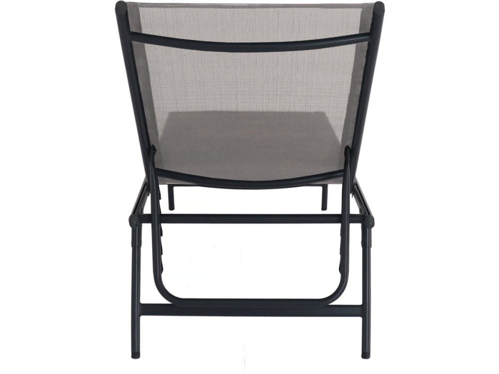 2er-Set Sonnenliegen aus Metall „Sublima“ – 180 x 54 x 104 cm – Taupe