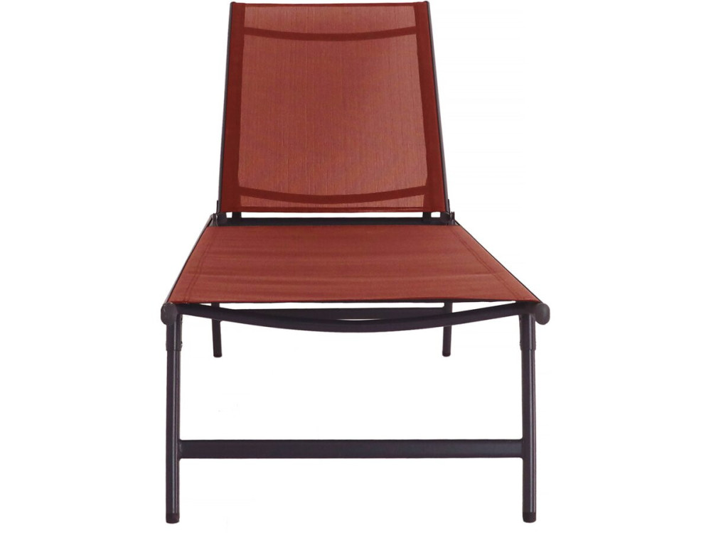 2er-Set Sonnenliegen aus Metall „Sublima“ – 180 x 54 x 104 cm – Terrakotta