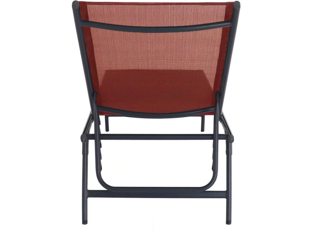 2er-Set Sonnenliegen aus Metall „Sublima“ – 180 x 54 x 104 cm – Terrakotta