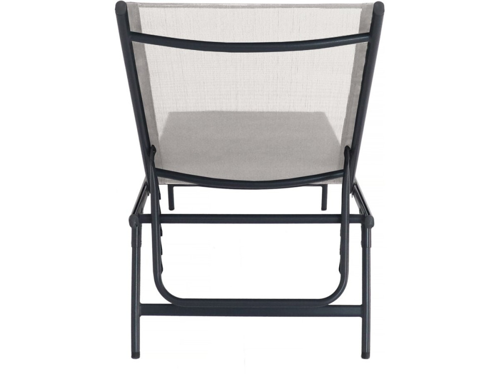 2er-Set Sonnenliegen „Sublima”  aus Metall – 180 x 54 x 104 cm – Beige
