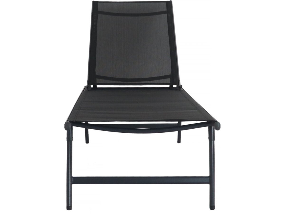 2er-Set Sonnenliegen „Sublima”  aus Metall – 180 x 54 x 104 cm – Schwarz