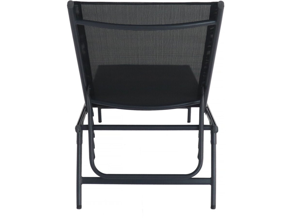 2er-Set Sonnenliegen „Sublima”  aus Metall – 180 x 54 x 104 cm – Schwarz