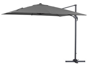 Ampelschirm aus Alu "Sun 3" - 3 x 3 m - Grau