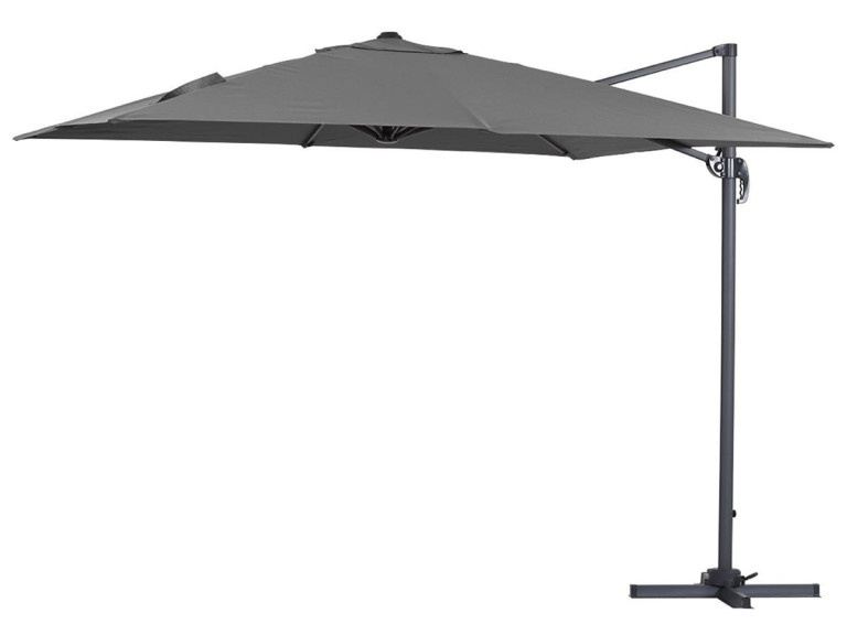 Ampelschirm aus Alu "Sun 3" - 3 x 3 m - Grau