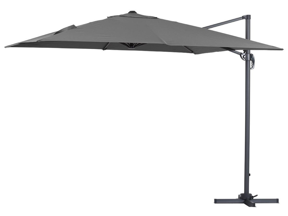 Ampelschirm aus Alu "Sun 3" - 3 x 3 m - Grau