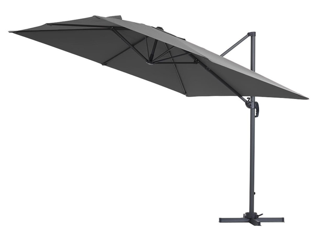 Ampelschirm aus Alu "Sun 3" - 3 x 3 m - Grau