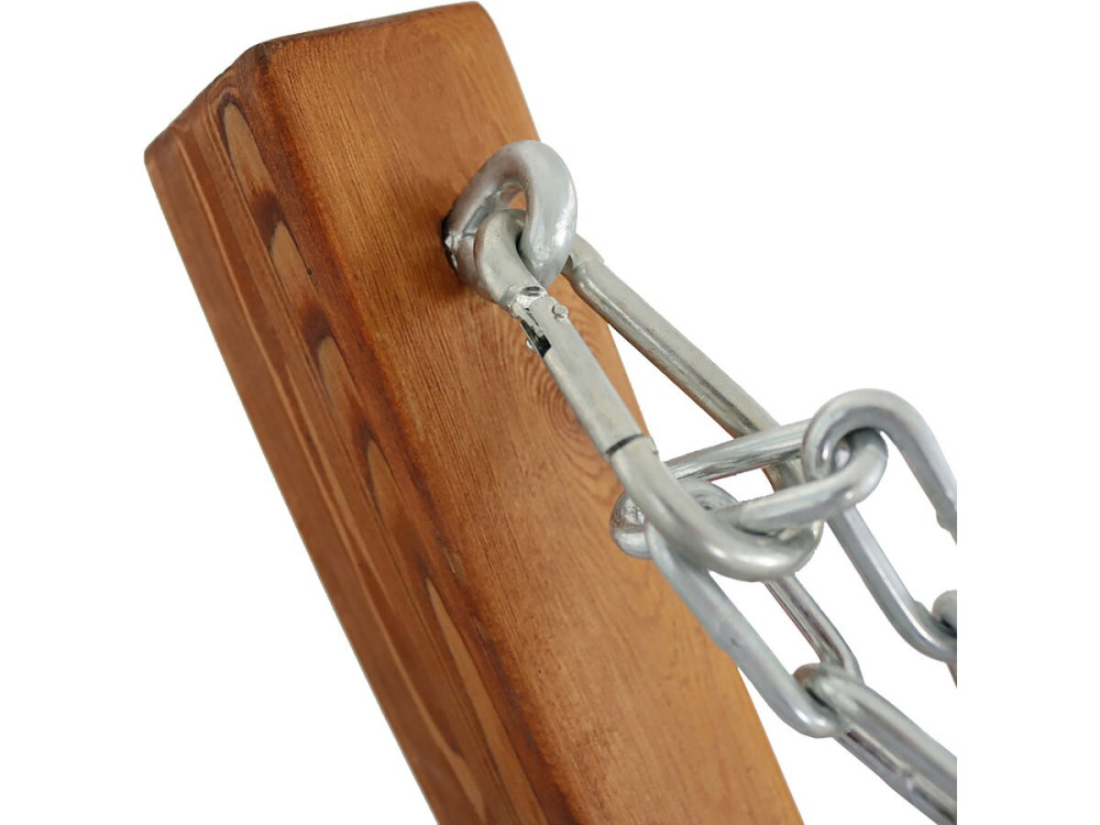 Hängematte Holzgestell mit Baumwolltuch "Dallas" - 3 m - Grau