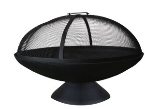 Gusseiserner Feuerkorb mit Glocke "Junto" - Ø 58 x 38 cm - Schwarz