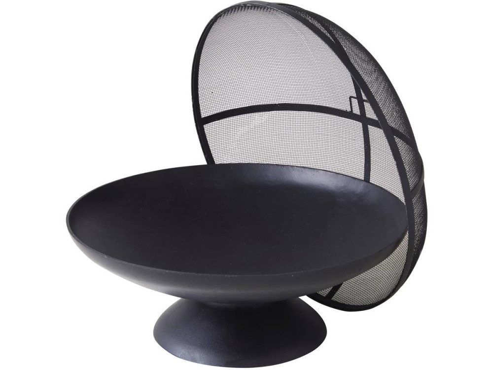Gusseiserner Feuerkorb mit Glocke "Junto" - Ø 58 x 38 cm - Schwarz