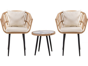 Gartensalon aus Rattan "Vela" - 2-Sitzer - Braun