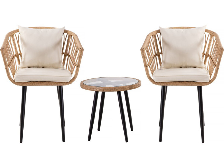 Gartensalon aus Rattan "Vela" - 2-Sitzer - Braun
