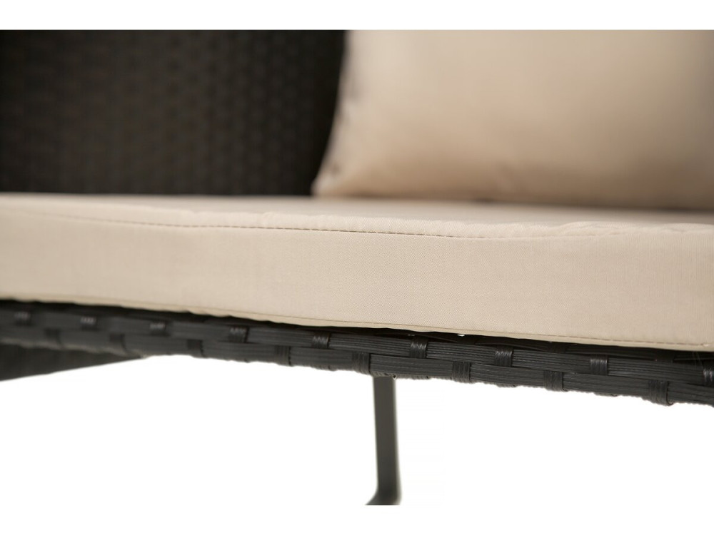 Gartenlounge Schaukelstühle aus Polyrattan "Garden" - Schwarz